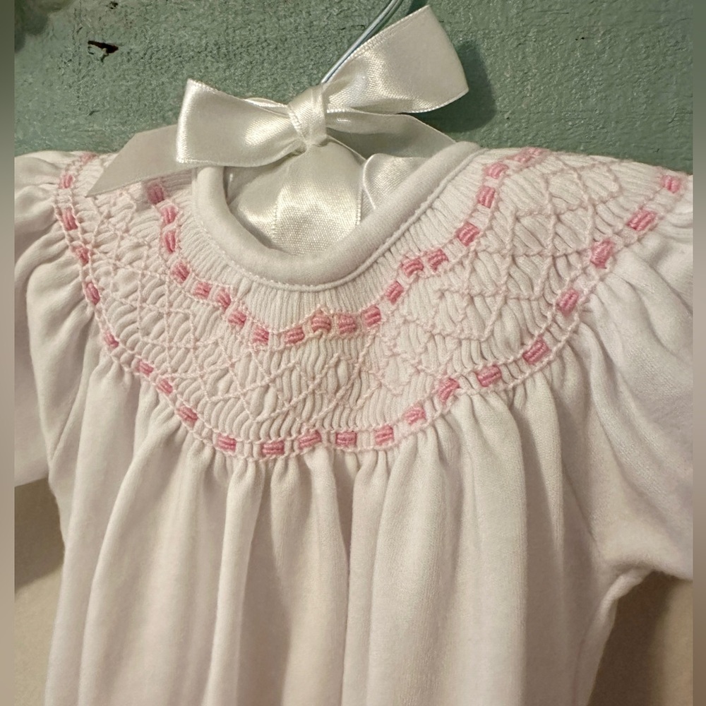 The Beaufort Bonnet Company smocked baby girl gown, 0/3months